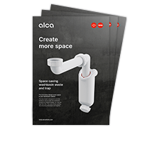 Space-saving washbasin waste and trap